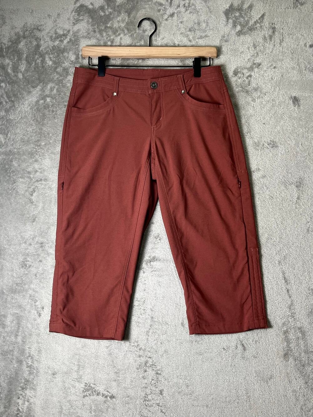 Kuhl Trekr Pull On Kapri Pants Terracotta Rust Outdoor Utility Crop Size 4